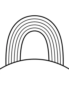 Simple Rainbow Coloring Page - Free Printable