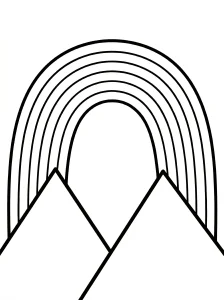 Cool Rainbow Coloring Page - Free Printable