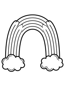 Easy Rainbow Coloring Page - Free Printable