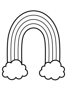 Rainbow Coloring Page - Free Printable