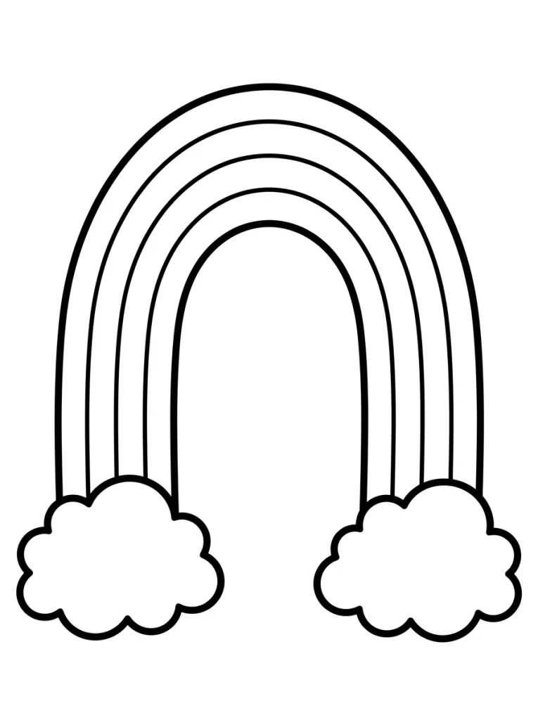 Rainbow Coloring Page - Free Printable