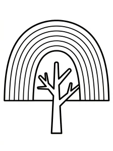 Funny Rainbow Coloring Page - Free Printable