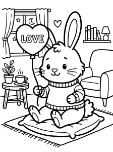 Bold Bunny Coloring Page - Free Printable