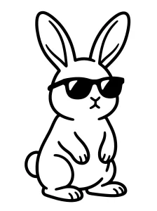 Cartoon Bunny Coloring Page - Free Printable