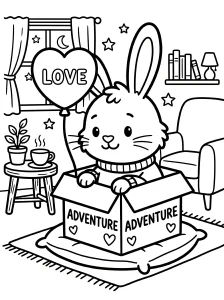 Funny Bunny Coloring Page - Free Printable