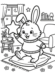 Basic Bunny Coloring Page - Free Printable