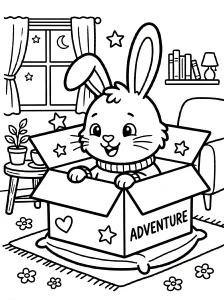 Detailed Bunny Coloring Page - Free Printable