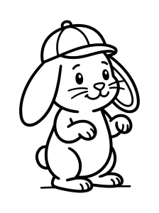 Classic Bunny Coloring Page - Free Printable