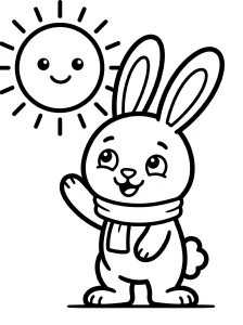 Simple Bunny Coloring Page - Free Printable