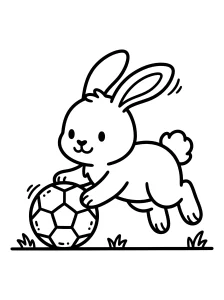 Cute Bunny Coloring Page - Free Printable