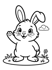 Kids Bunny Coloring Page - Free Printable