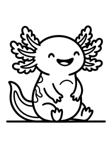 Detailed Axolotl Coloring Page - Free Printable