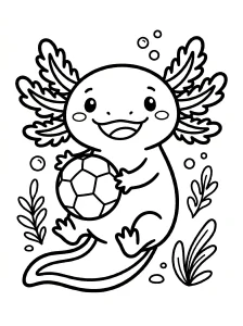 Printable Axolotl Coloring Page - Free Printable