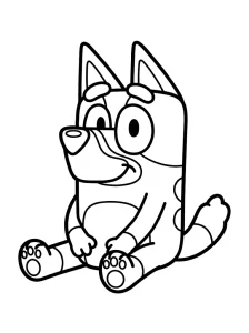 Cute Bluey Coloring Page - Free Printable