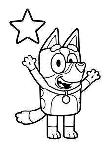 Funny Bluey Coloring Page - Free Printable