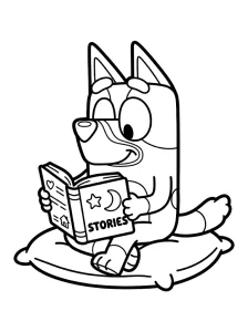 Bold Bluey Coloring Page - Free Printable