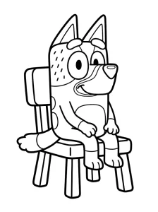 Basic Bluey Coloring Page - Free Printable