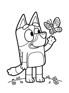 Cute Bluey Coloring Page - Free Printable