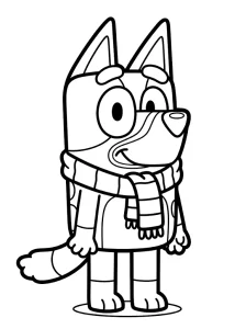 Easy Bluey Coloring Page - Free Printable