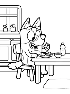 Kids Bluey Coloring Page - Free Printable