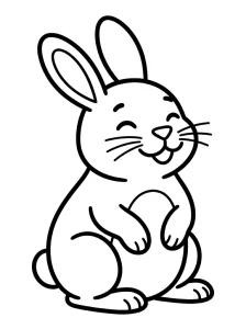 Fun Bunny Coloring Page - Free Printable