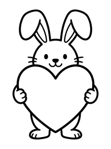 Simple Bunny Coloring Page - Free Printable