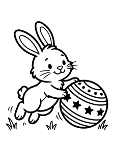 Cartoon Bunny Coloring Page - Free Printable