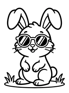 Creative Bunny Coloring Page - Free Printable