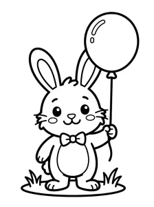 Classic Bunny Coloring Page - Free Printable