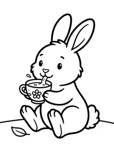 Fun Bunny Coloring Page - Free Printable