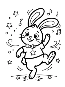 Simple Bunny Coloring Page - Free Printable