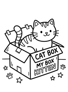 Detailed Cat Coloring Page - Free Printable