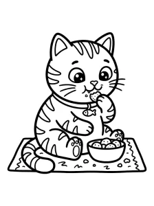 Funny Cat Coloring Page - Free Printable
