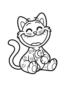 Outlined Catnap Coloring Page - Free Printable