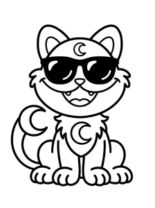 Cute Catnap Coloring Page - Free Printable