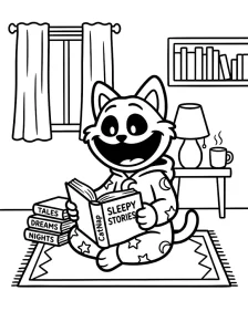 Easy Catnap Coloring Page - Free Printable