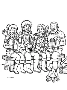 Fun Demon Hunters Coloring Page - Free Printable