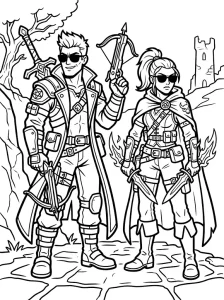 Creative Demon Hunters Coloring Page - Free Printable