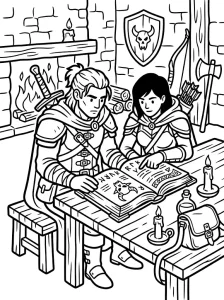 Bold Demon Hunters Coloring Page - Free Printable