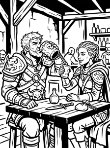 Fun Demon Hunters Coloring Page - Free Printable
