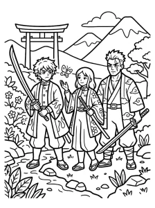 Cute Demon Hunters Coloring Page - Free Printable
