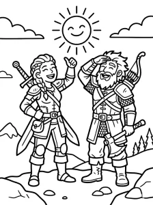 Demon Hunters Coloring Page - Free Printable