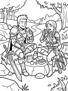 Kids Demon Hunters Coloring Page - Free Printable