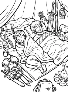 Printable Demon Hunters Coloring Page - Free Printable