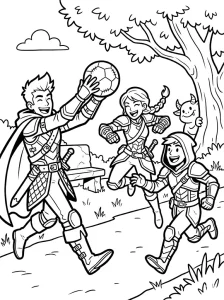 Cartoon Demon Hunters Coloring Page - Free Printable