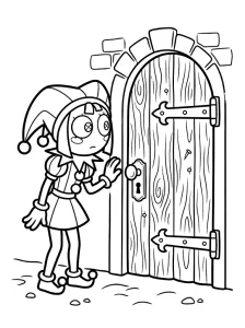 Basic Digital Circus Pomni Coloring Page - Free Printable - Free Printable Coloring Page