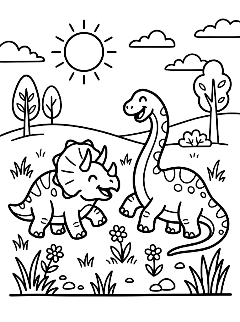 Dinosaur Coloring Pages - Free Printable