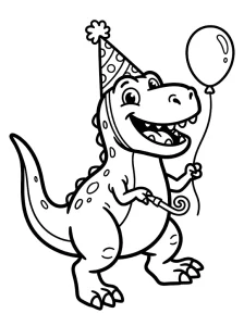 Basic Dinosaur Coloring Page - Free Printable