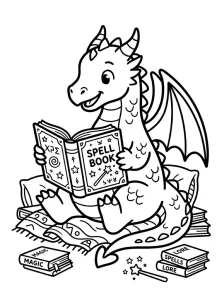 Simple Dragon Coloring Pages - Free Printable