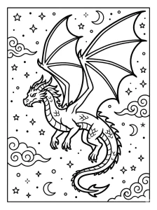Easy Dragon Coloring Pages - Free Printable